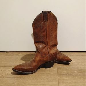 Brown Leather Cowboy Western Boots